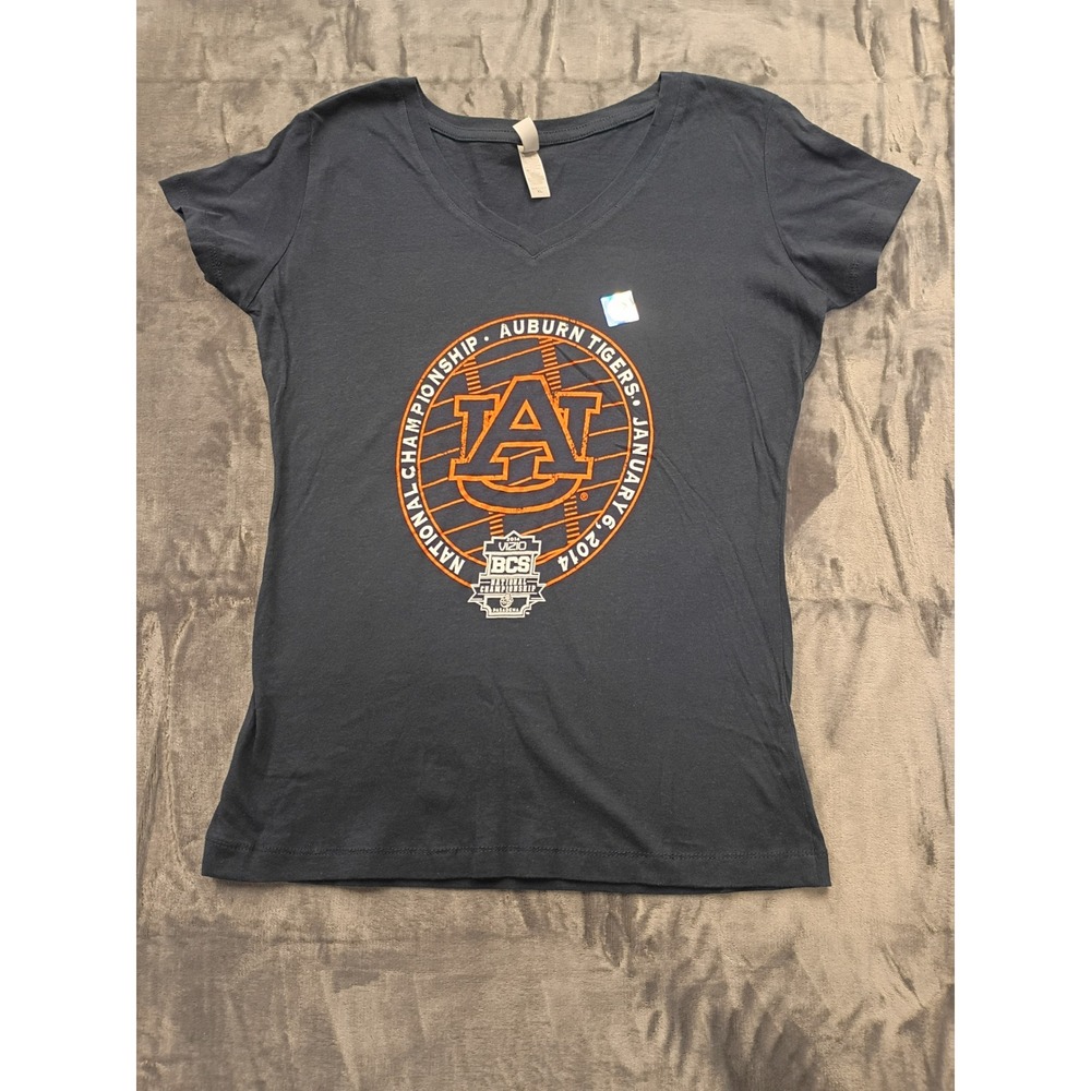 Auburn Tigers National Championship‎ BCS January 6 2014 V Neck T Shirt Womens XL